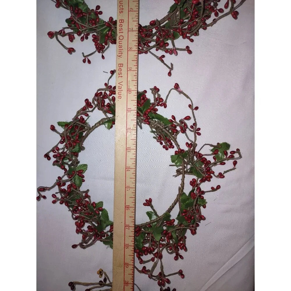 Berry Candle Rings / Wreath (lot of 3) 6